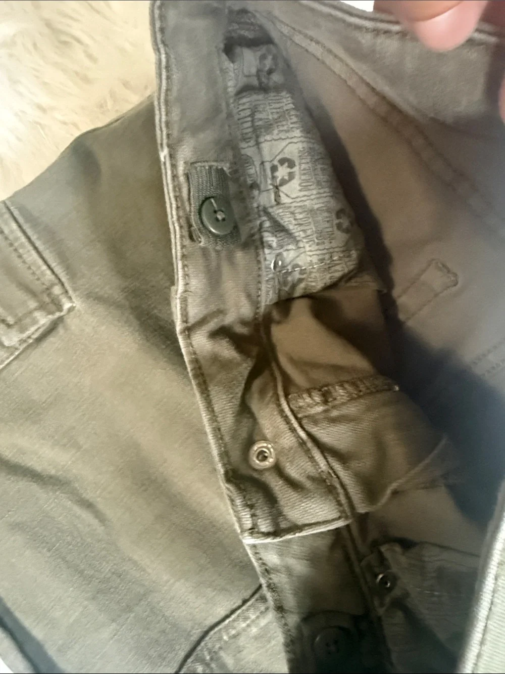 Cat & Jack Olive Green Cargo Mini Skirt